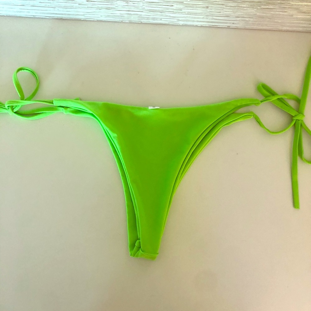 Green Tie Up bikini bottoms